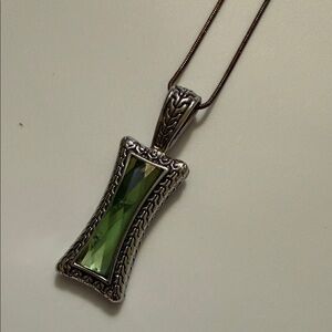 Lia Sophia Green Pendant Necklace